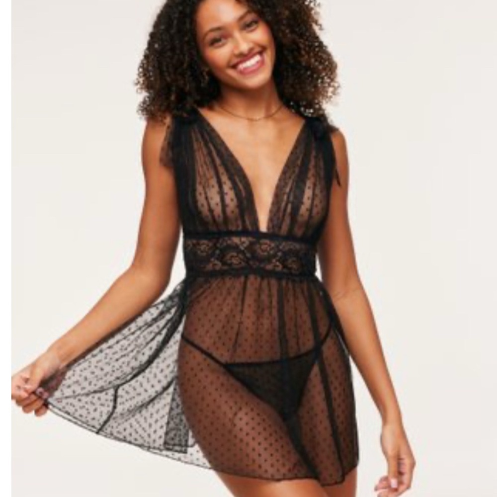 Black Lace Women's Babydoll